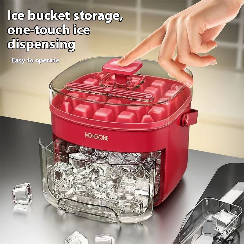 Portable Ice Cube Maker & Storage Bin