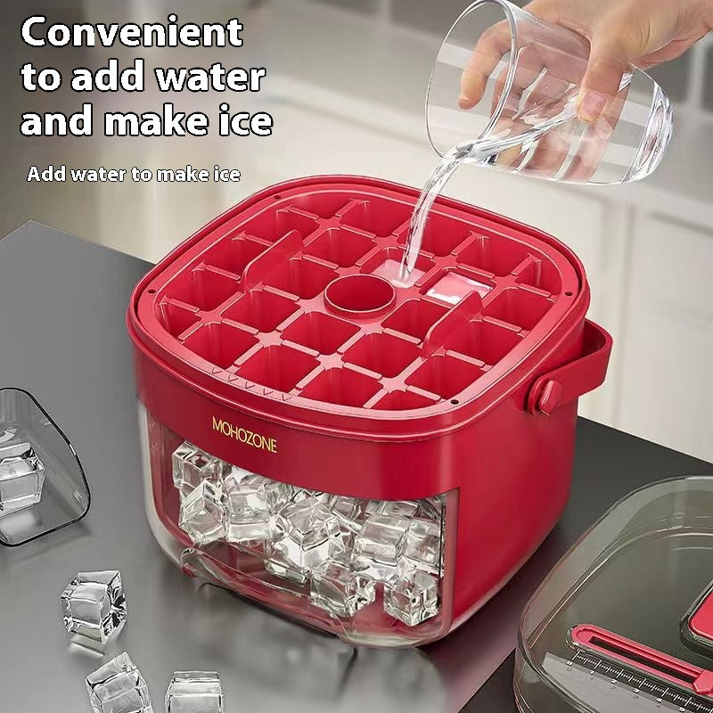 Portable Ice Cube Maker & Storage Bin