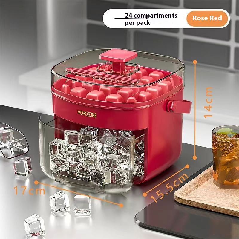 Portable Ice Cube Maker & Storage Bin